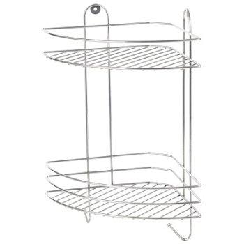 Полка угловая двухярусная Vento Plus 23х23х41,5см хром  (1)