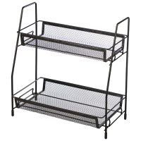 Этажерка настольная двухуровневая L’ordine Nero 31,5x17x33см (30)