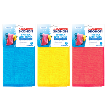 Салфетка для пола микрофибра 50х60см Смарт ассорти (20)