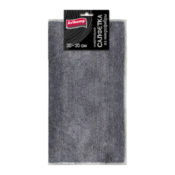 Салфетка микроф 30х30 220гр/м2 серый Avikomp (75)