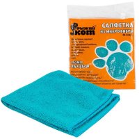 Салфетка микроф 30х30 M-01 200гр/м2 синий РыжийКот (40/200)