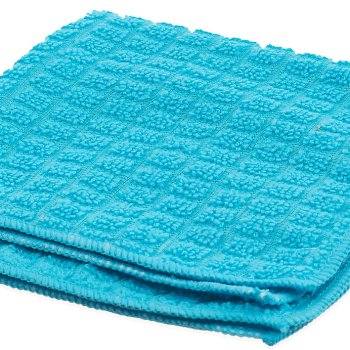 Салфетка микроф 30х30 M-03 250гр/м2 ваф голубой РыжийКот (40/200)