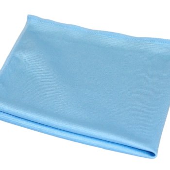 Салфетка микрофибра 30х30см M-05 для стекла голубой РыжийКот (40/200)