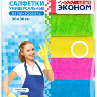 Салфетка микроф 30х30 Смарт 6шт ассорти (20)