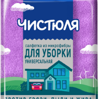 Салфетка микроф 30х30см М универсал Чистюля (24)