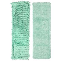 Набор насадок швабры карманы микроф 2шт 14х44см короткий и длинный ворс РыжийКот (60)