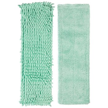 Набор насадок швабры карманы микроф 2шт 14х44см короткий и длинный ворс РыжийКот (60)