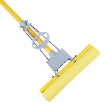 Швабра с губкой ПВА отжимная 120см 1 ряд роликов телескоп ручка Vetta (6) акция