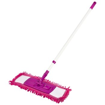 Швабра с насадкой микрофибра Лапша MopМ-4 14х40см длина ручки 67х120см РыжийКот (12)