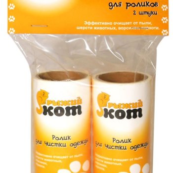 Ролик липкий сменный блок 50сл 2шт РыжийКот (24)