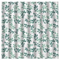 Штора для ванной 180х180см ПЭ крючки Ветки с листвой SC-PE-39 (12)