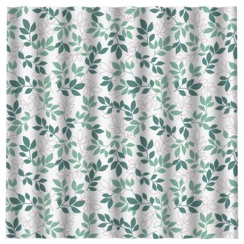 Штора для ванной 180х180см ПЭ крючки Ветки с листвой SC-PE-39 (12)