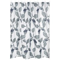 Штора для ванной 180x180см ПЭ крючки Ветки с листьями SC-PE-57 (12)