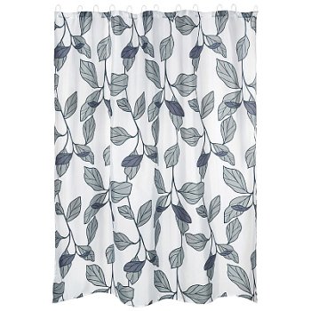 Штора для ванной 180x180см ПЭ крючки Ветки с листьями SC-PE-57 (12)
