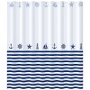 Штора для ванной 180х180см ПЭ крючки Морская SC-PE-38 (12)