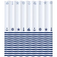 Штора для ванной 180х180см ПЭ крючки Морская SC-PE-38 (12)
