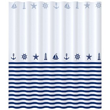 Штора для ванной 180х180см ПЭ крючки Морская SC-PE-38 (12)