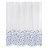 Штора для ванной 180x180см ПЭ крючки Рыбы половина SC-PE-01 (12)