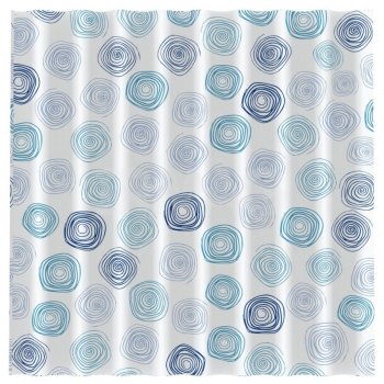 Штора для ванной 180х180см ПЭ крючки Спирали SC-PE-37 (12)