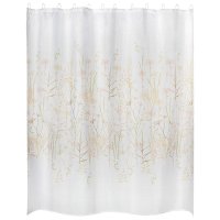 Штора для ванной 180x180см ПЭ крючки Укропы бежевые SC-PE-58 (12)