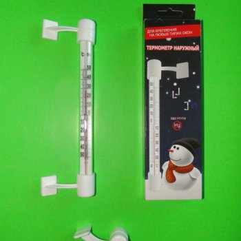 Термометр уличный липучка Т-14 столбик d21мм (70)