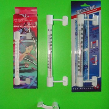 Термометр уличный липучка Т-5 столбик d21мм пакет (70)