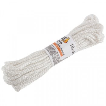 Шнур вязаный хозяйственный белый d3 мм 10 м Рыжий кот (100)