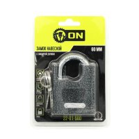 Замок навесной 60мм с защитой дужки чугун автомат запирание ON (10)