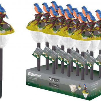 Светильник на солнечной батарее TDM СП Птицы 1LED RGB пластик (12)