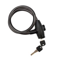 Замок тросовый 65см взломостойкий черный Четыре сезона