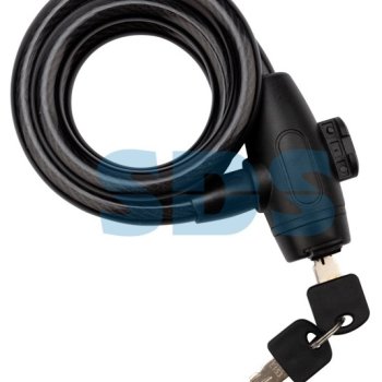 Замок тросовый 100см взломостойкий черный Четыре сезона (60)