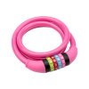 Замок тросовый 100см кодовый взломостойкий розовый Четыре сезона (40)