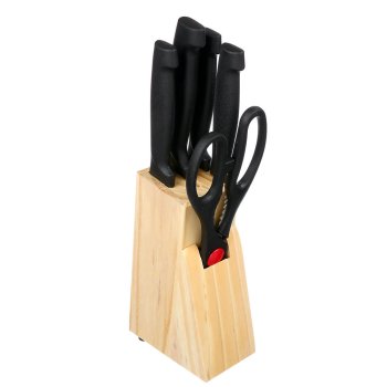 Нож кухонный набор 6предм деревянная подставка (12)