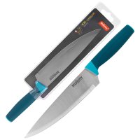 Нож кухонный пластик ручка 20см поварской рукоятка софт-тач Velutto Mallony