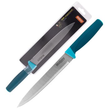 Нож кухонный пластик ручка 20см разделочный рукоятка софт-тач Velutto Mallony