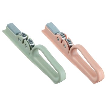 Точилка для ножей полипропилен, нерж. сталь, точильный камень механическая роликовая