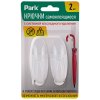 Крючок на самоклеящейся основе 3х8см 2шт ABS Park нагрузка 1,5кг (12/144)