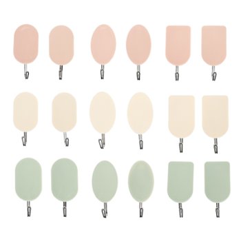 Крючок самоклеящийся в пакете 2шт 3 цвета (50) акция