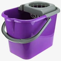 Ведро с отжимом 16л прямоуг с носиком Мультипласт фиолетовый (10)