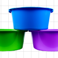 Таз 15л ПНД ударопрочный жёсткий для пищ продуктов с ручкой цвет в асс (15)