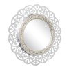 Зеркало настенное круг в ажурном корпусе d47 серебристый с золотом (1/5)