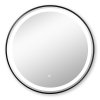 Зеркало настенное круг с LED-подсветкой d60 сенсорное с гравировкой Мансарда чёрный