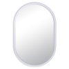 Зеркало настенное овал в деревянной раме 90*60 белый (1)