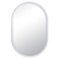 Зеркало настенное овал в деревянной раме 90*60 белый (1)