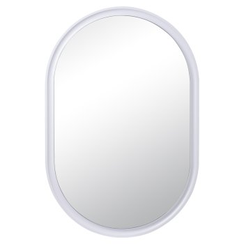 Зеркало настенное овал в деревянной раме 90*60 белый (1)