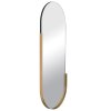 Зеркало настенное овал в металлическом корпусе 110*45 Мансарда белое золото (1)