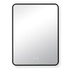 Зеркало настенное прямоугольник с LED-подсветкой 60*80 сенсорное с подогревом Мансарда чёрный