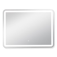 Зеркало настенное прямоугольник с LED-подсветкой 80*60 сенсорное с гравировкой Мансарда