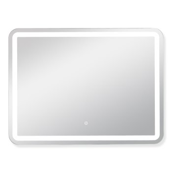 Зеркало настенное прямоугольник с LED-подсветкой 80*60 сенсорное с гравировкой Мансарда