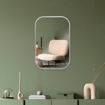 Зеркало настенное с закруглёнными углами с окантовкой 60*40 Мансарда матовый (1)